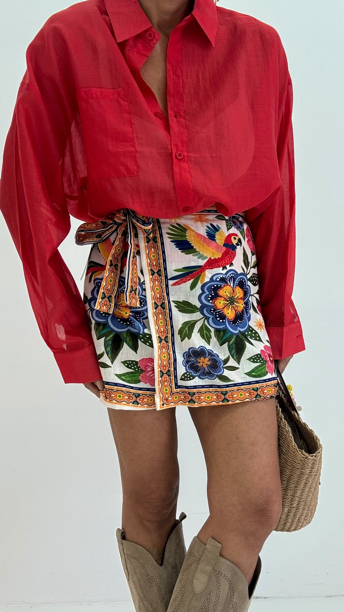Shorts Pareo tropical