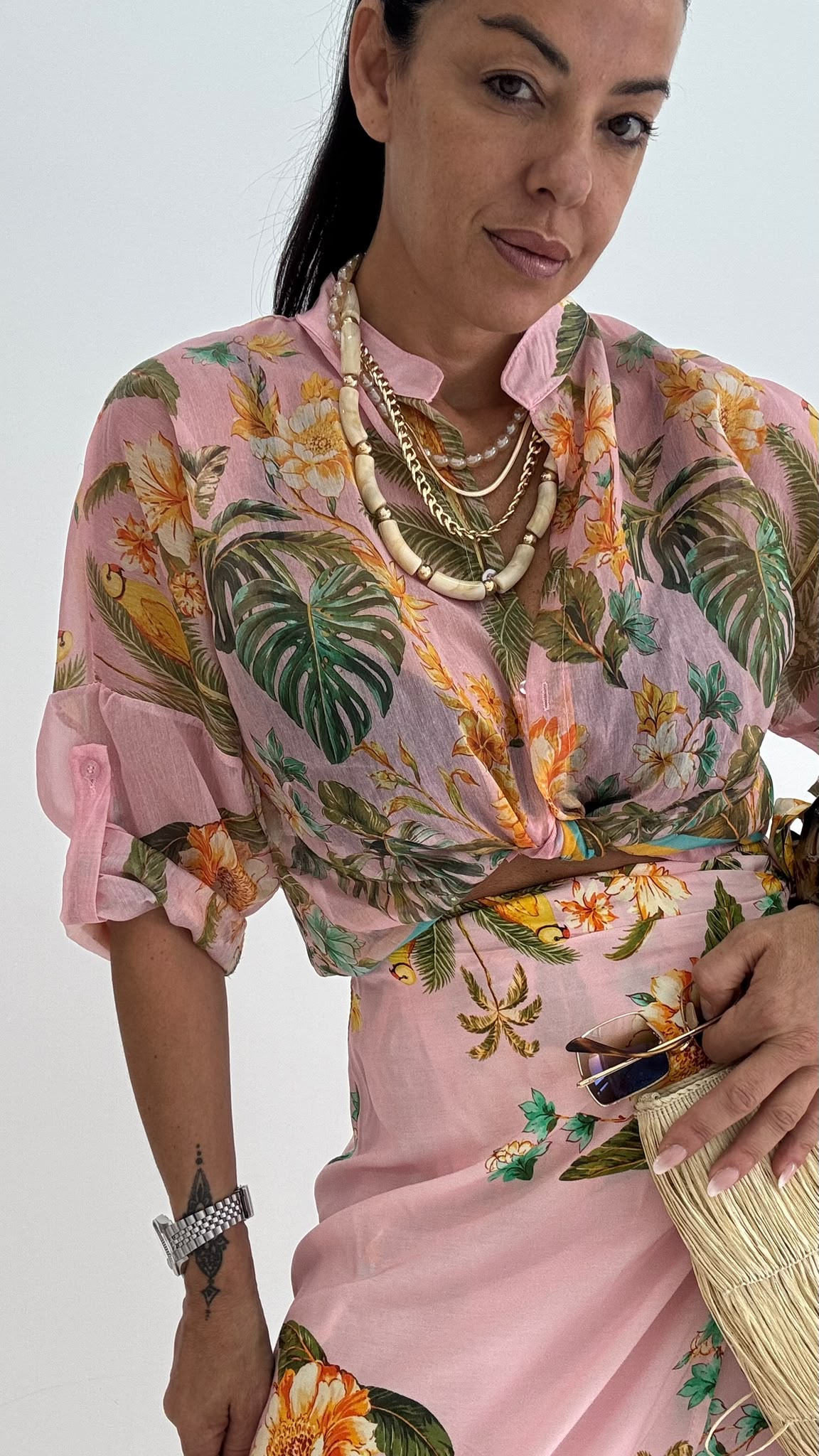 Camicia Mussola Tropical