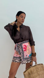Shorts Pareo tropical