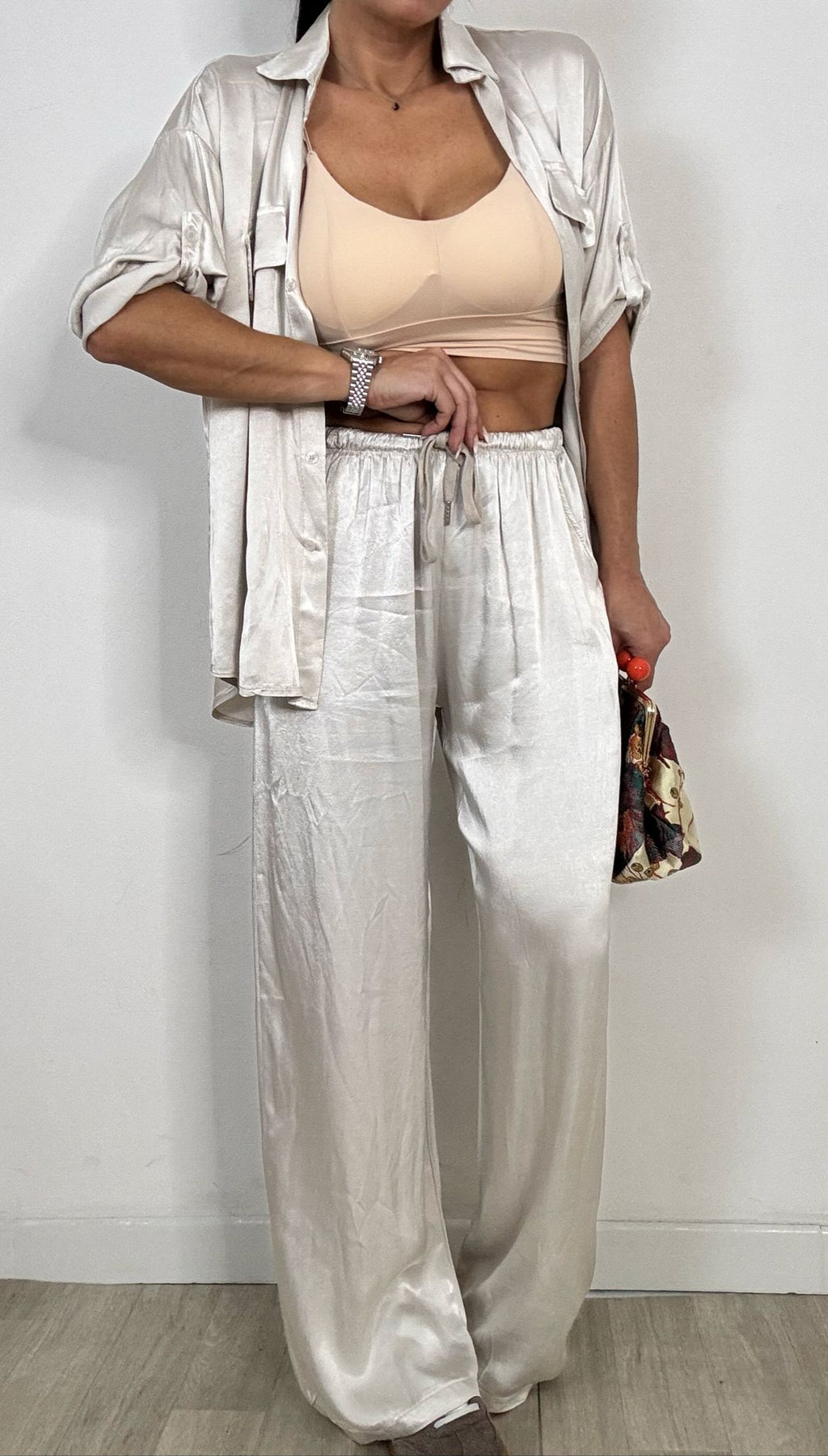 pantalone satin
