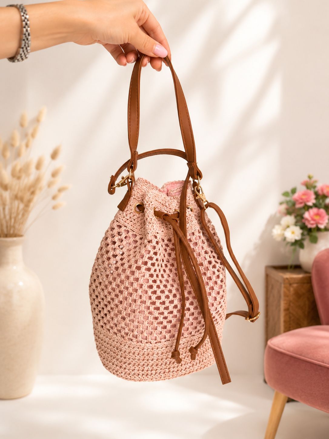 Bucket Bag Rafia