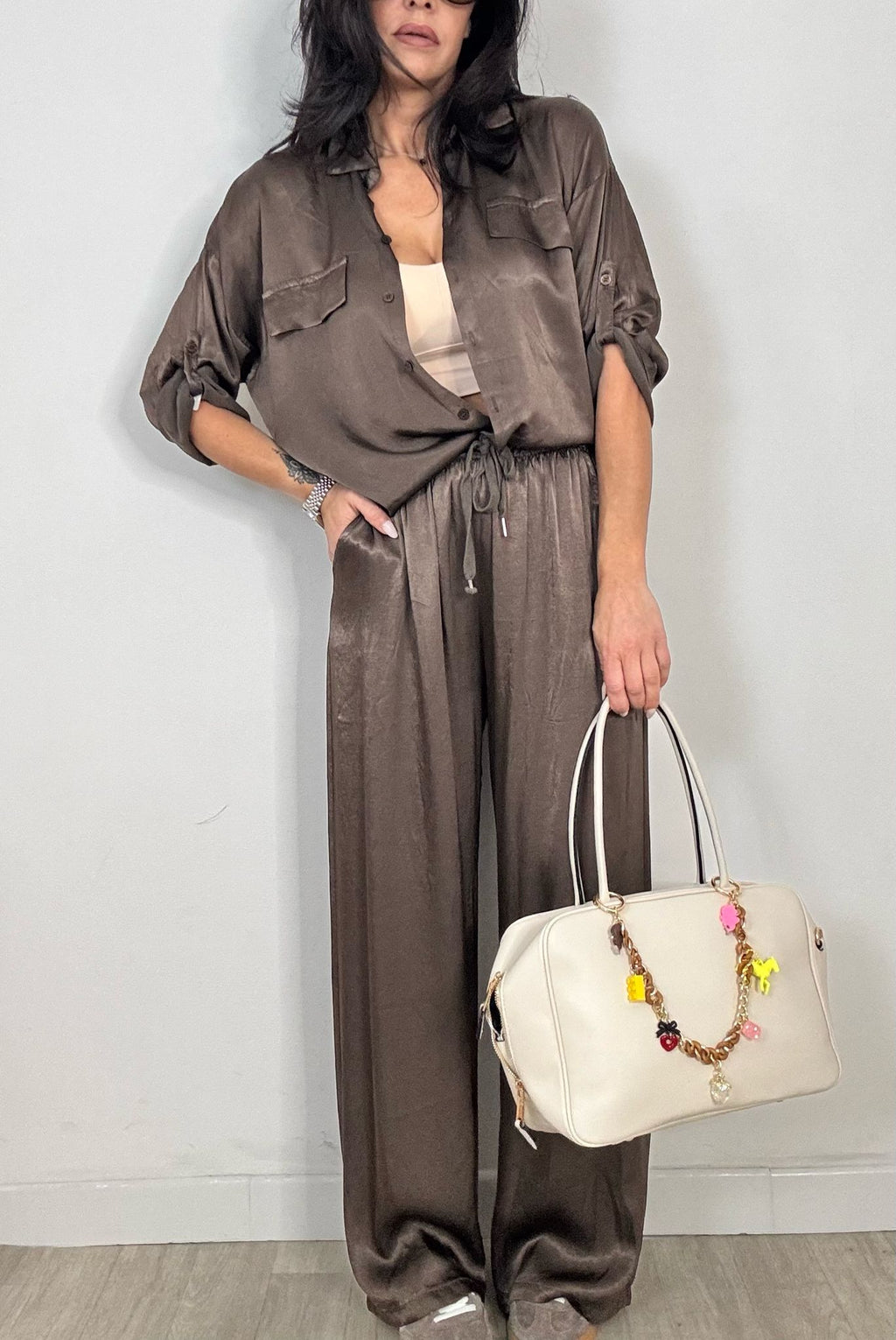 pantalone satin