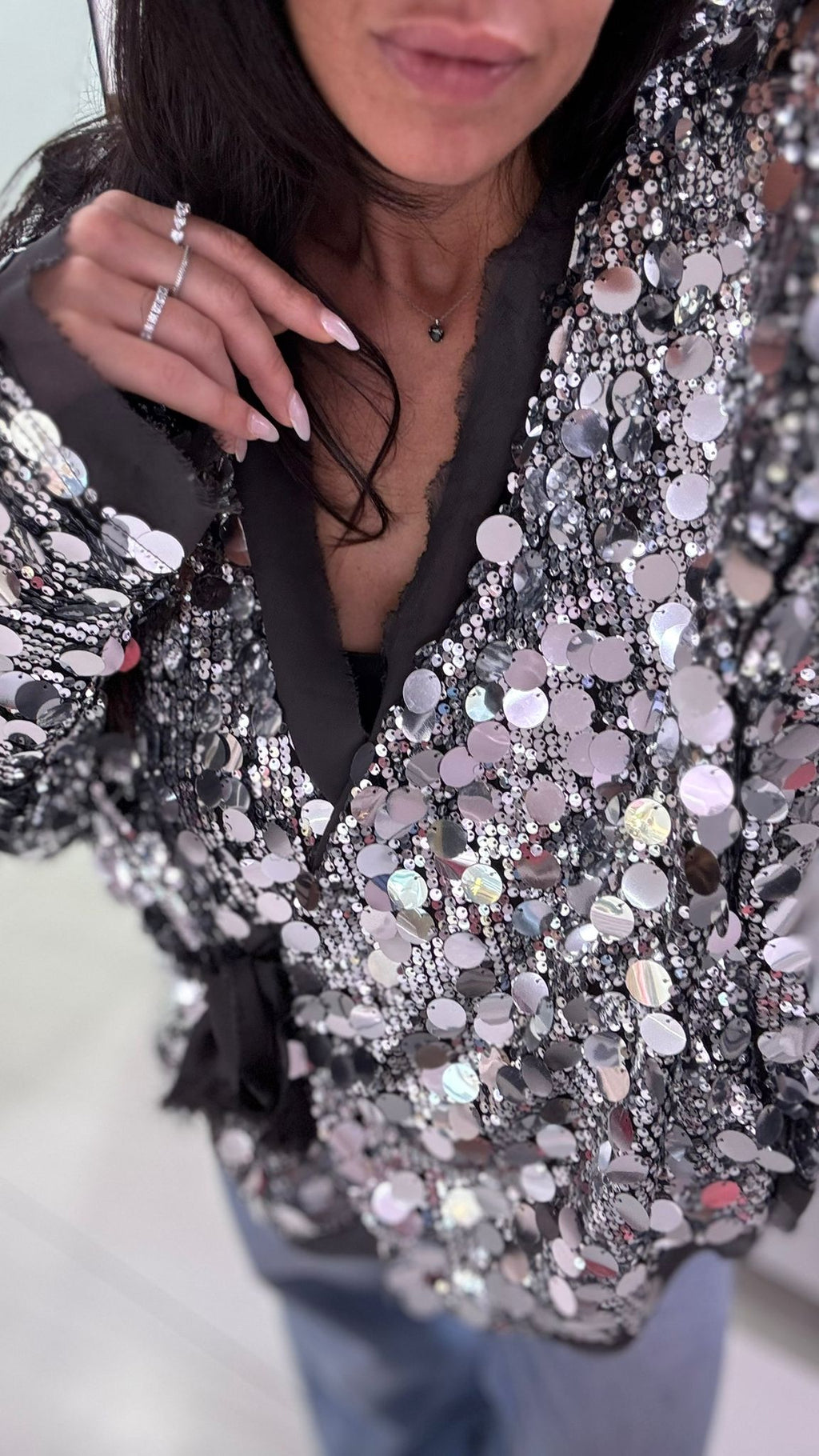 Cardigan con Paillettes
