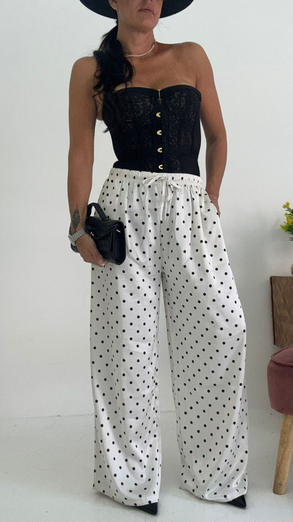 Pantalone raso pois