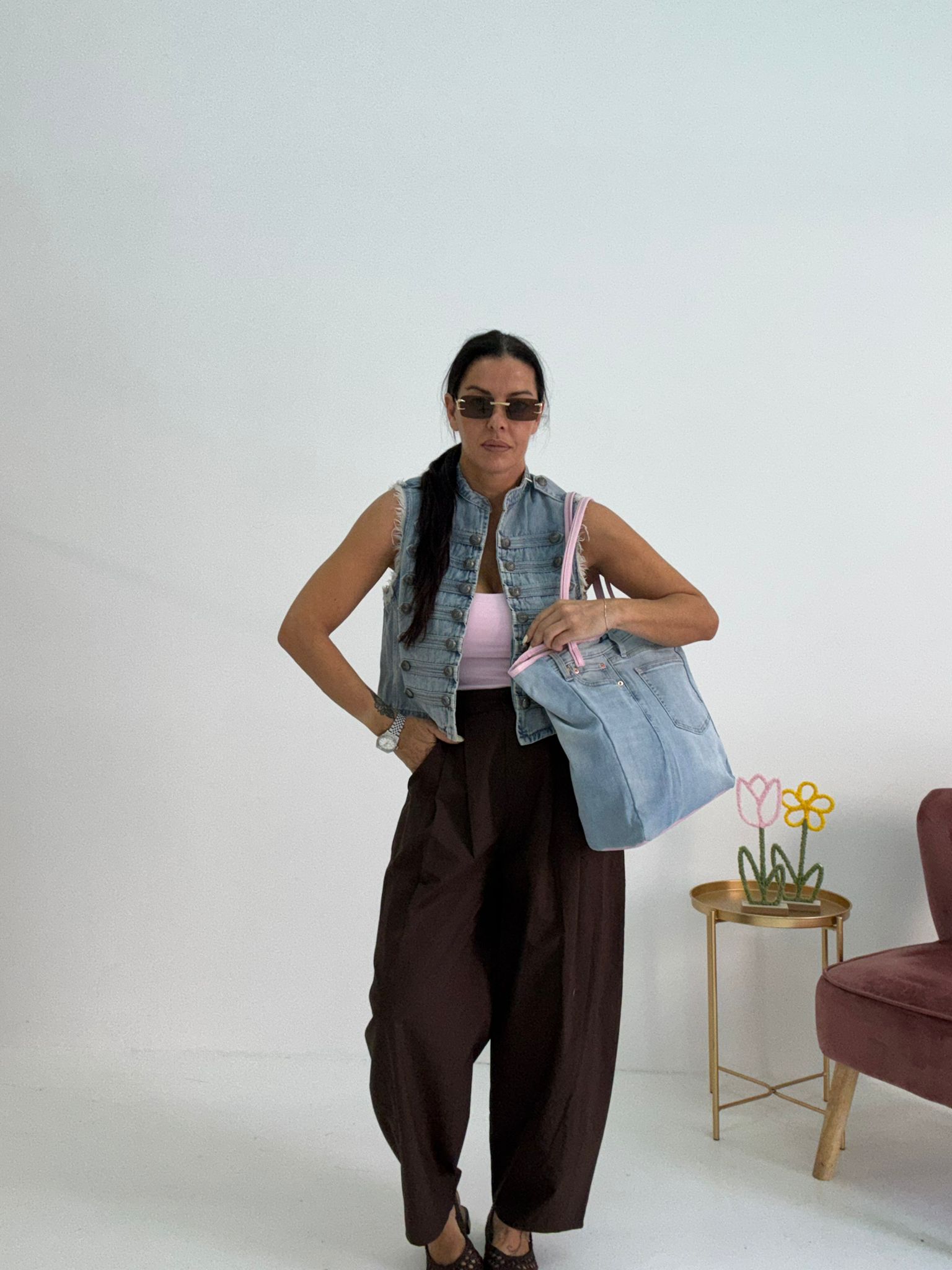 Gilet Denim Military