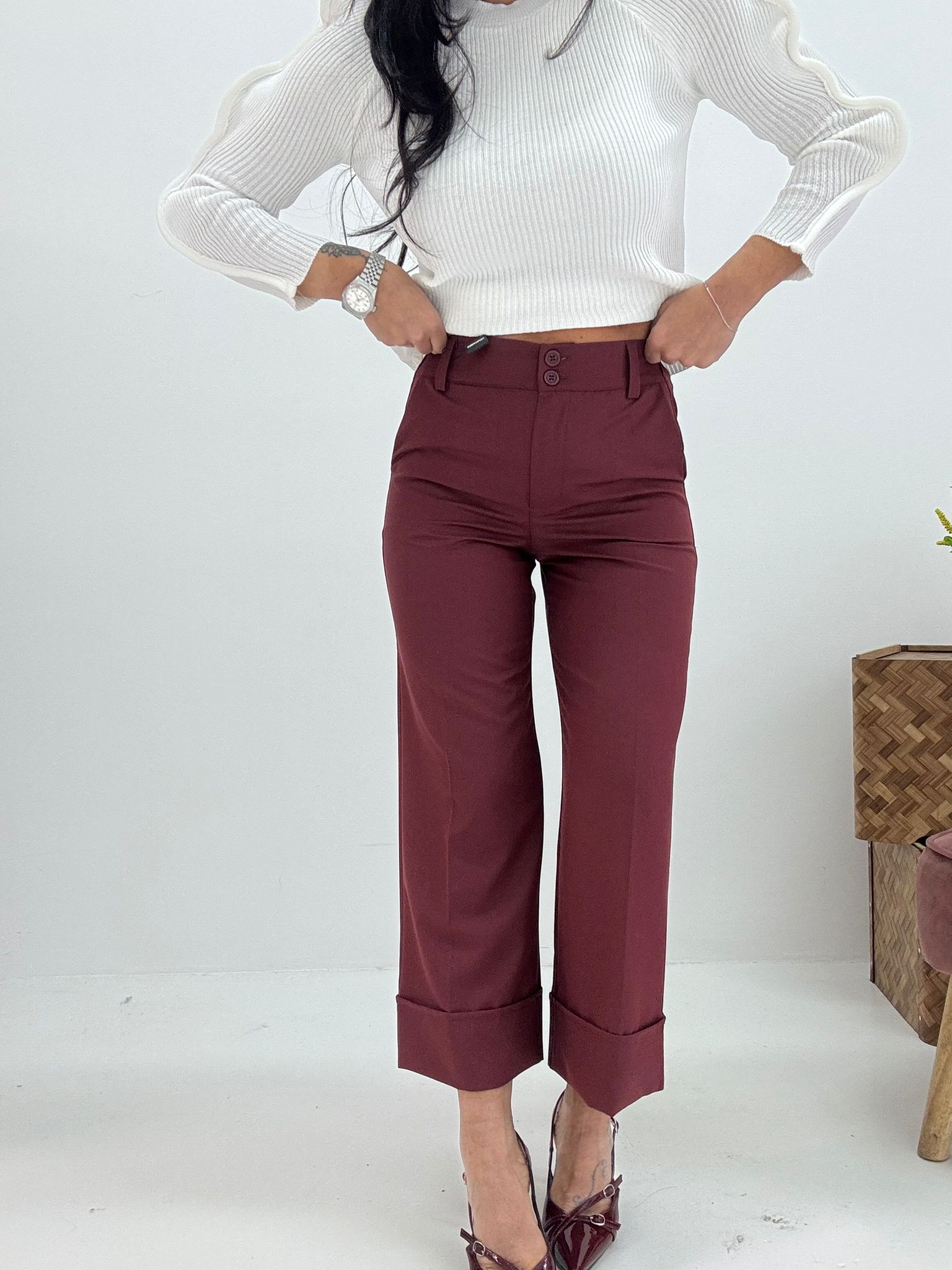 Pantaloni Johanna cropped