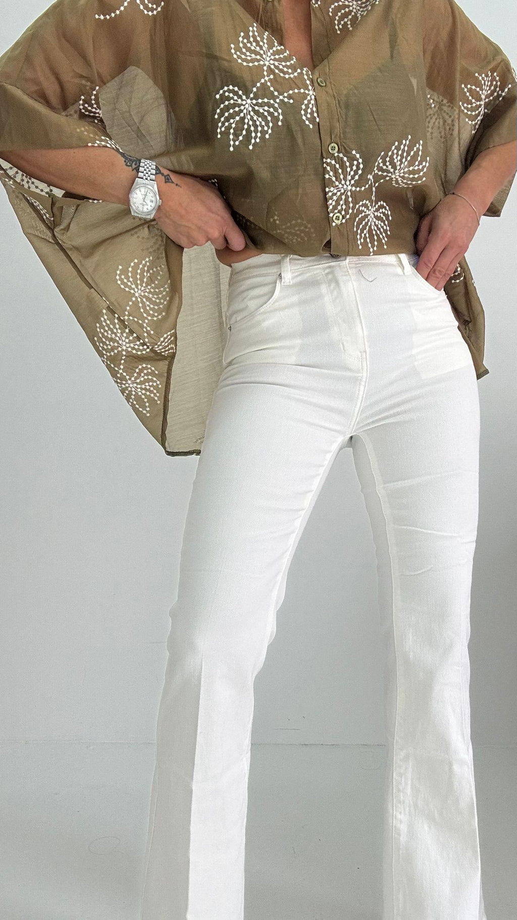 Denim Flaire Bianco