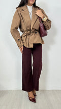 Denim Cropped Bordo