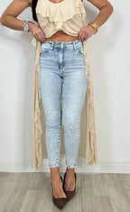 JEANS SKINNY VITA ALTA