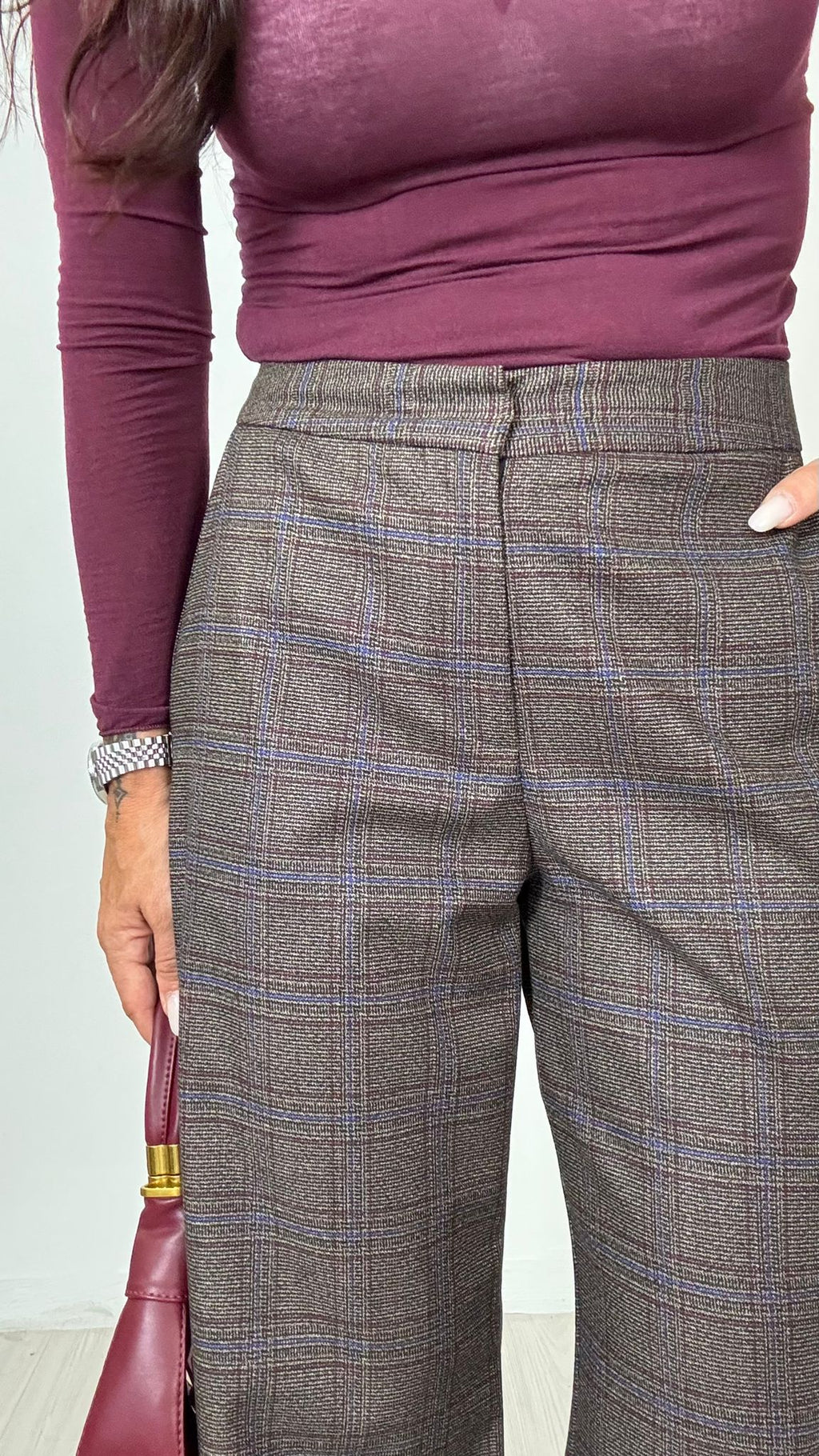 Pantaloni Quadri Lumina
