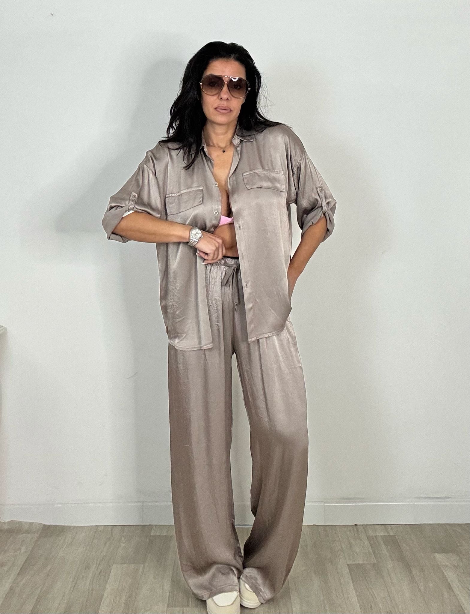 pantalone satin
