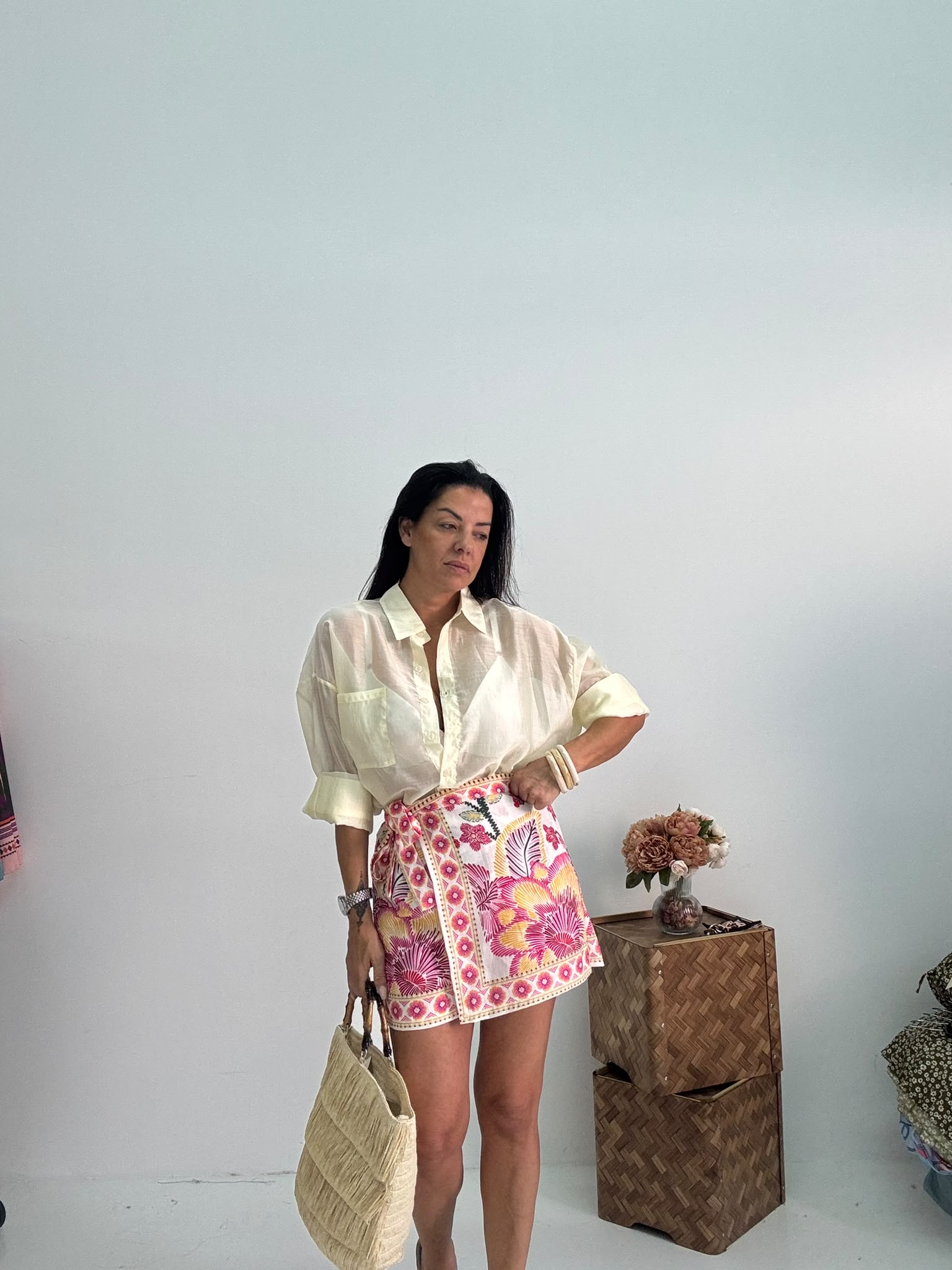 Shorts Pareo tropical