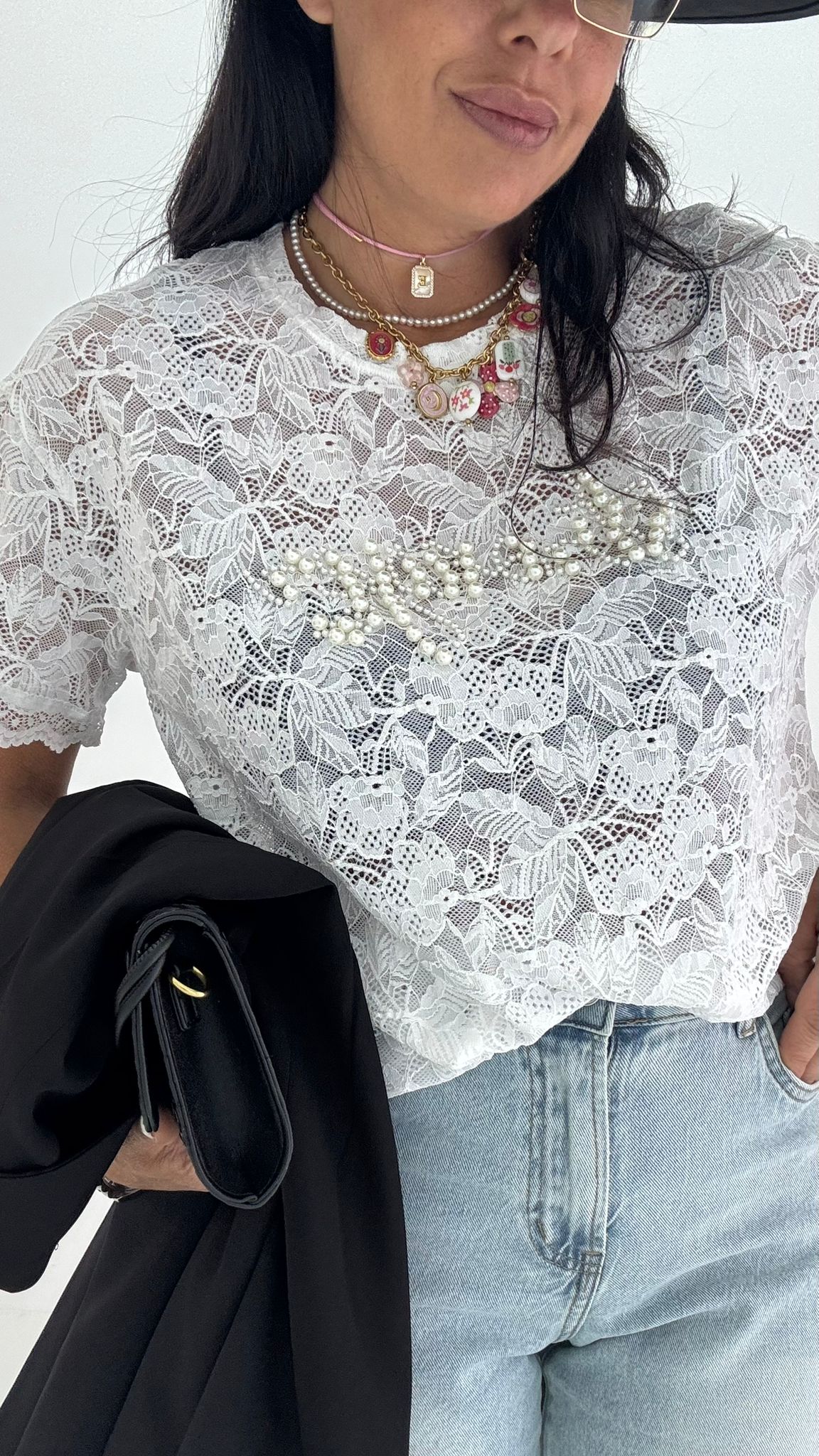 Maglia Pizzo Perlata