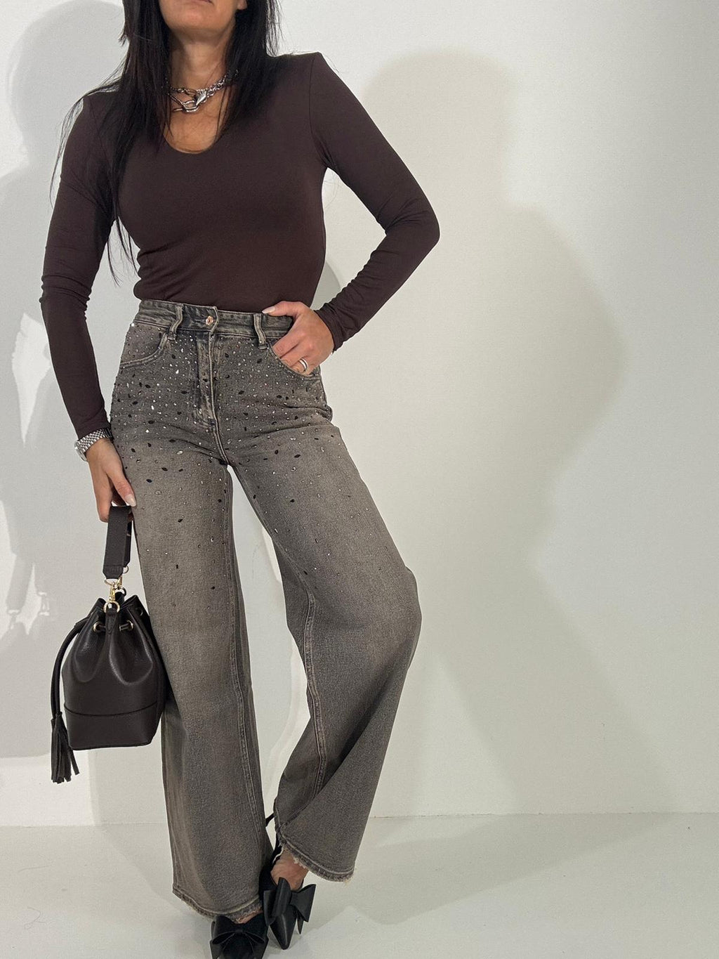 Jeans Choco Strass 535