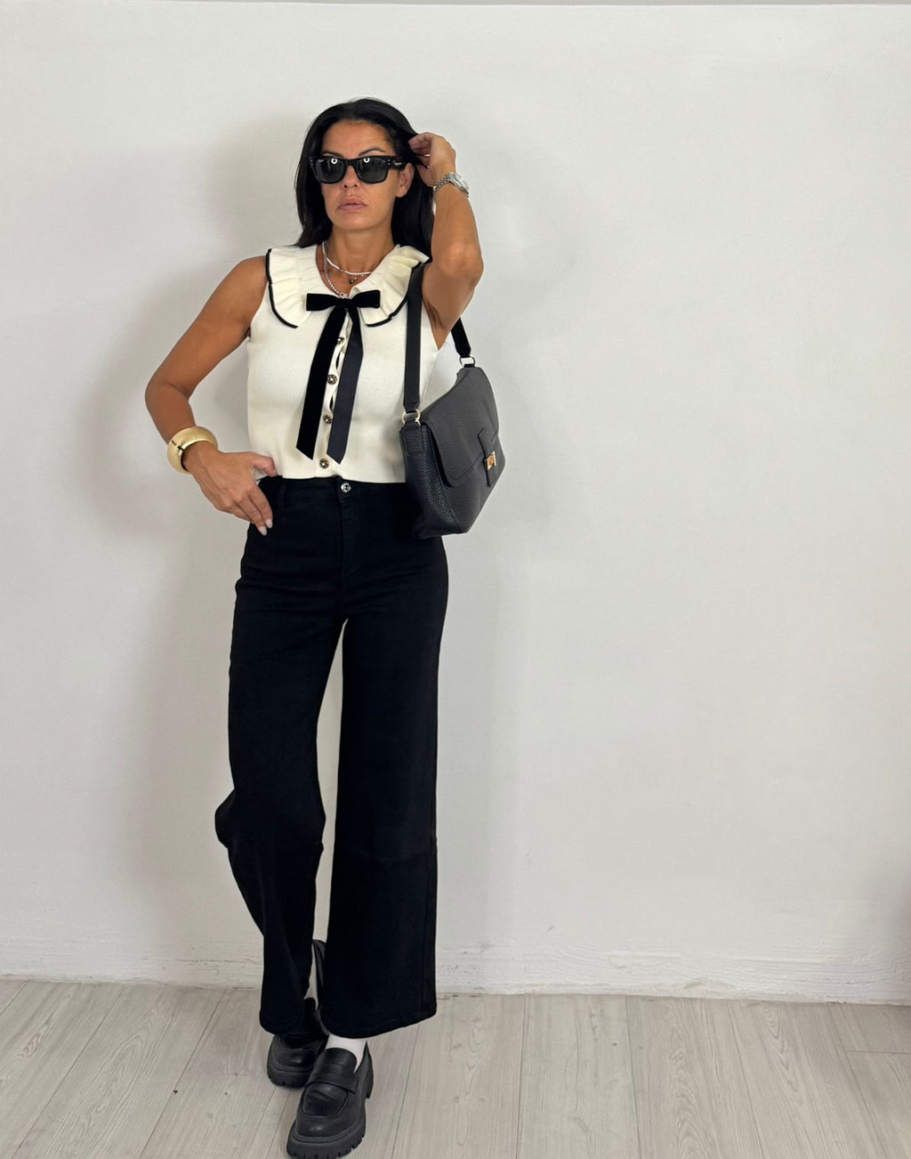 Denim Cropped Nero