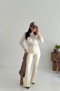 Jeans a Zampa Panna 39-10