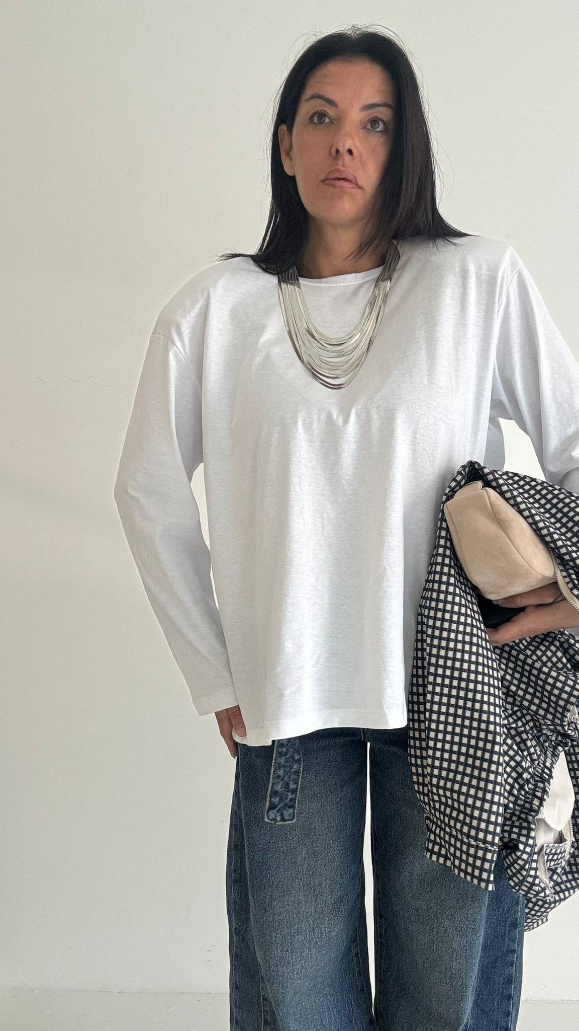 Maglia Just Maxi Over bianca