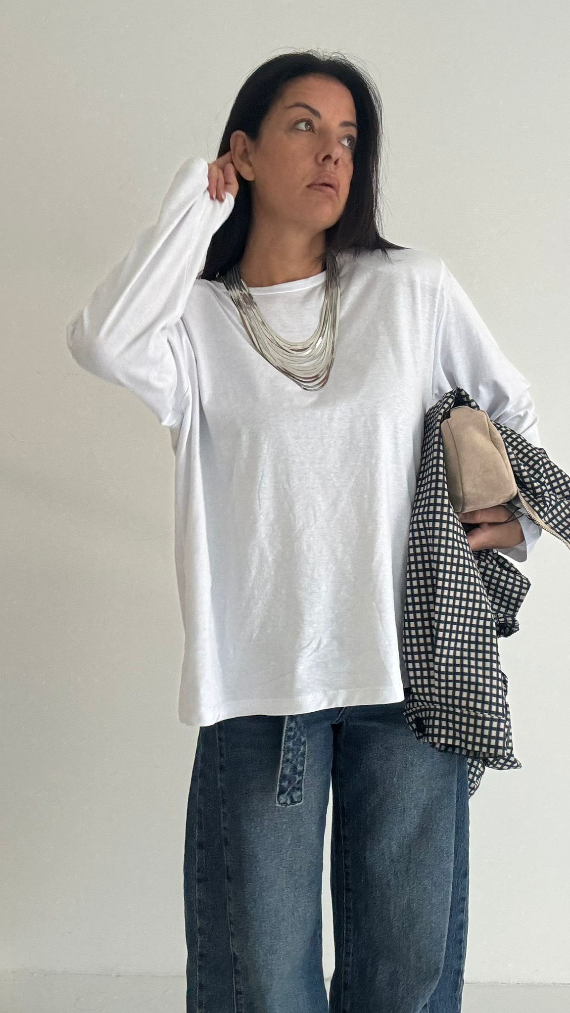 Maglia Just Maxi Over bianca