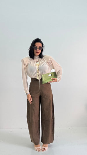 Pantalone Charlotte Marrone