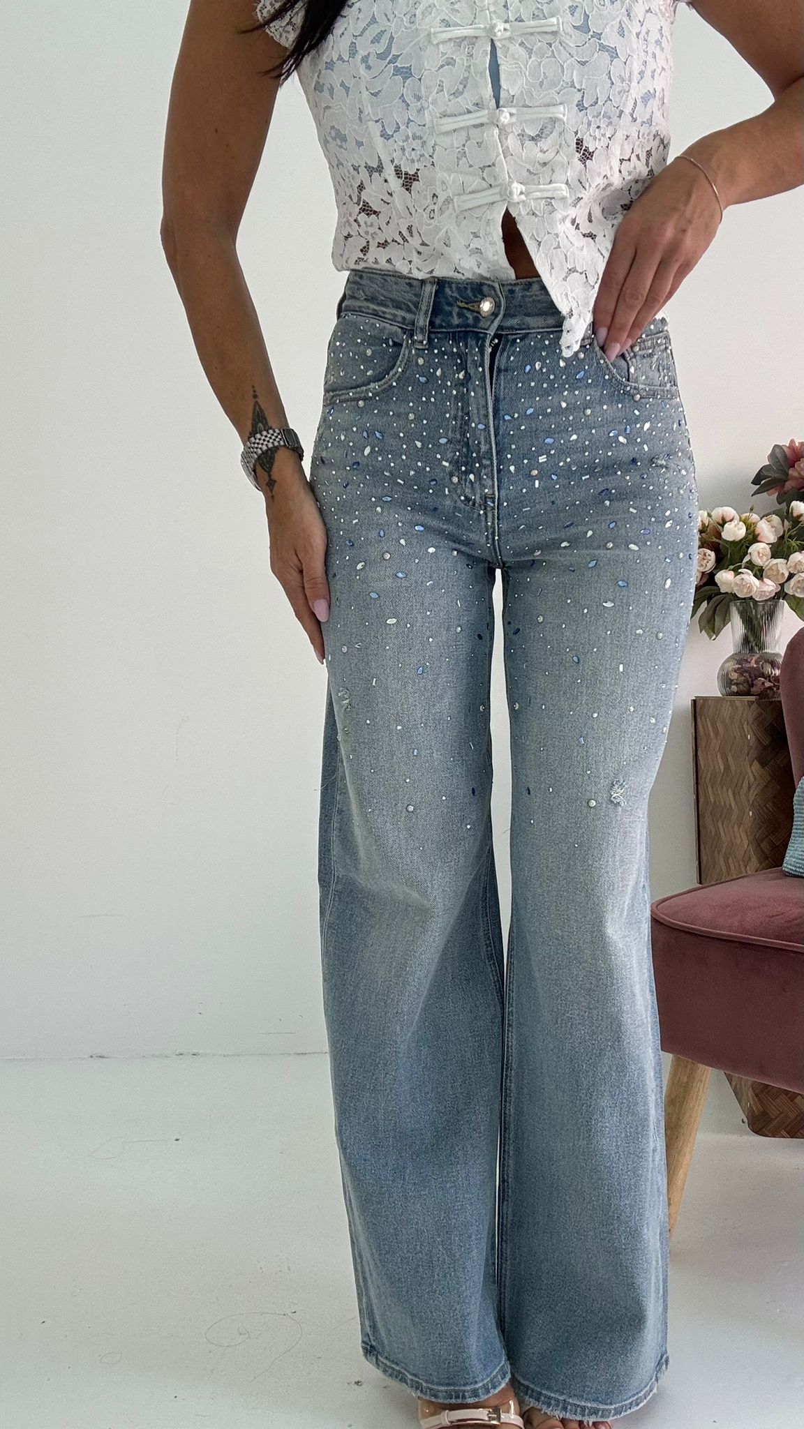 Denim Strass Zaffiro