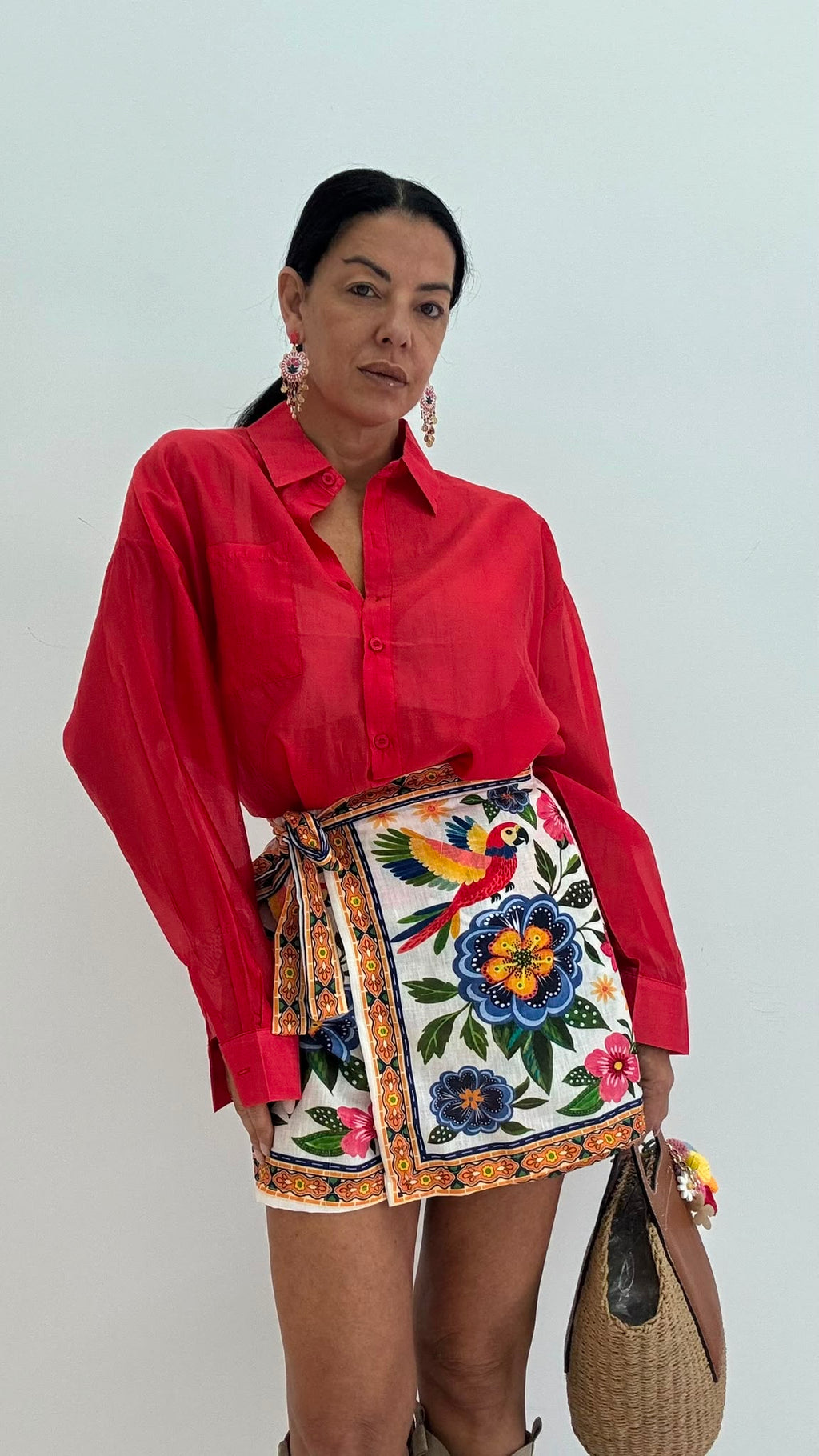 Shorts Pareo tropical