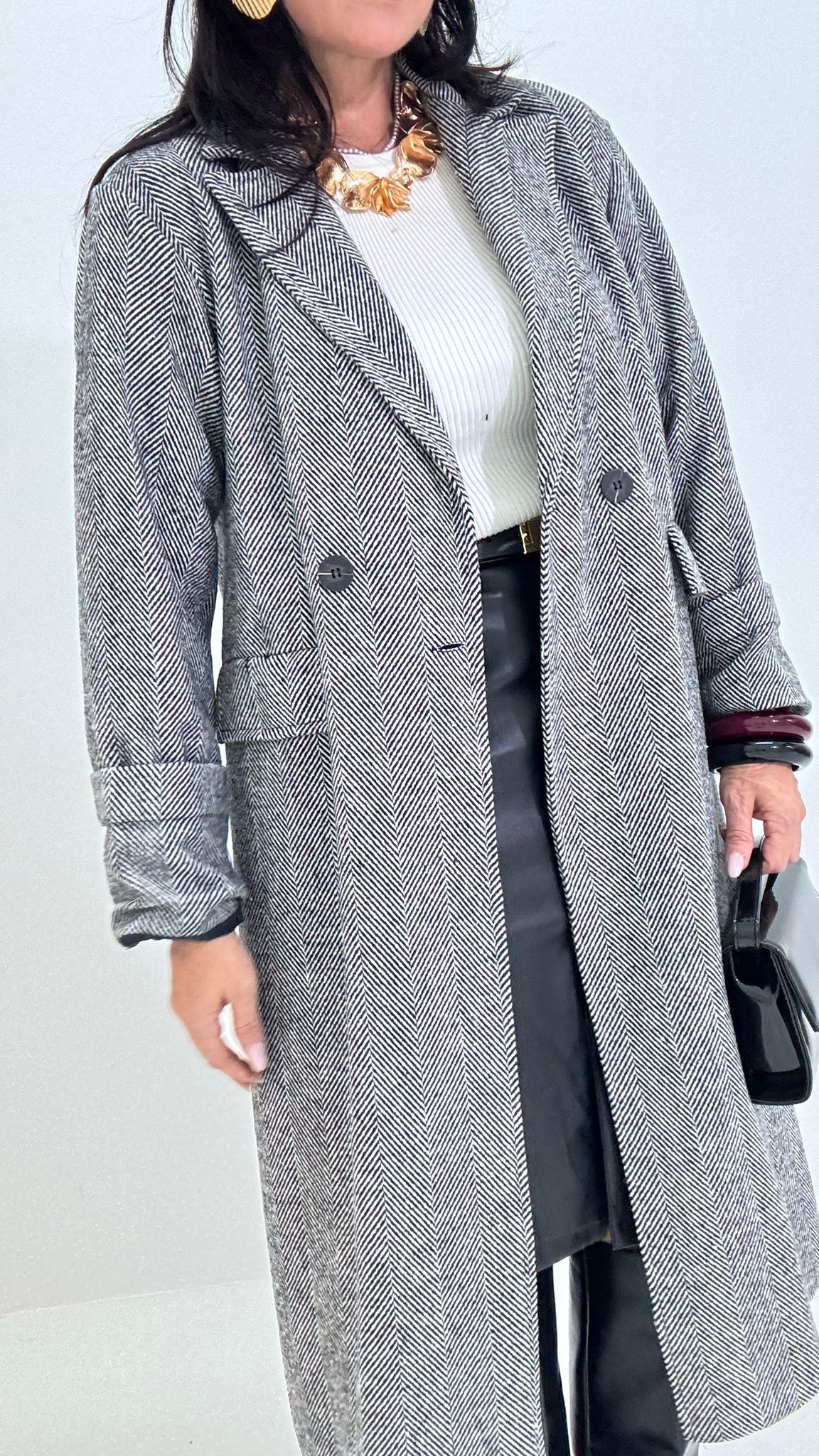 Cappotto Spigato Lungo