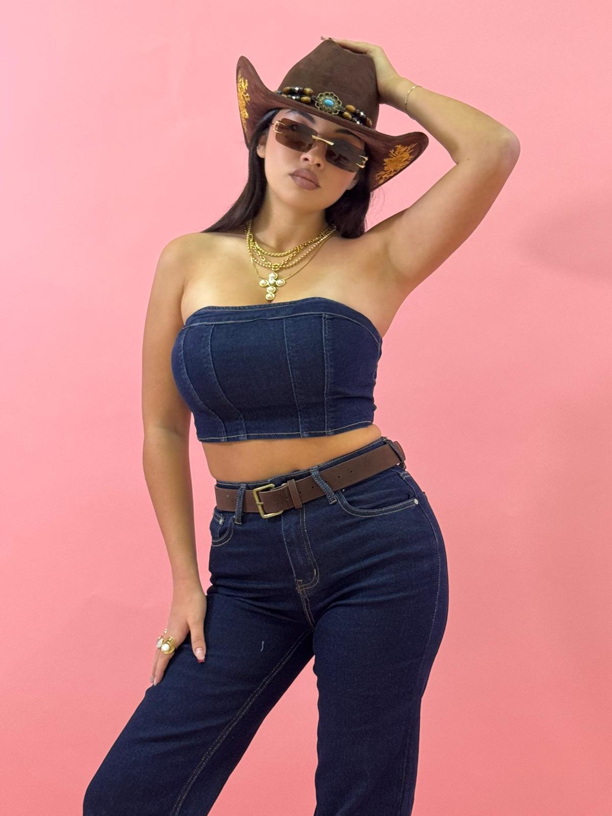 Crop Top in denim