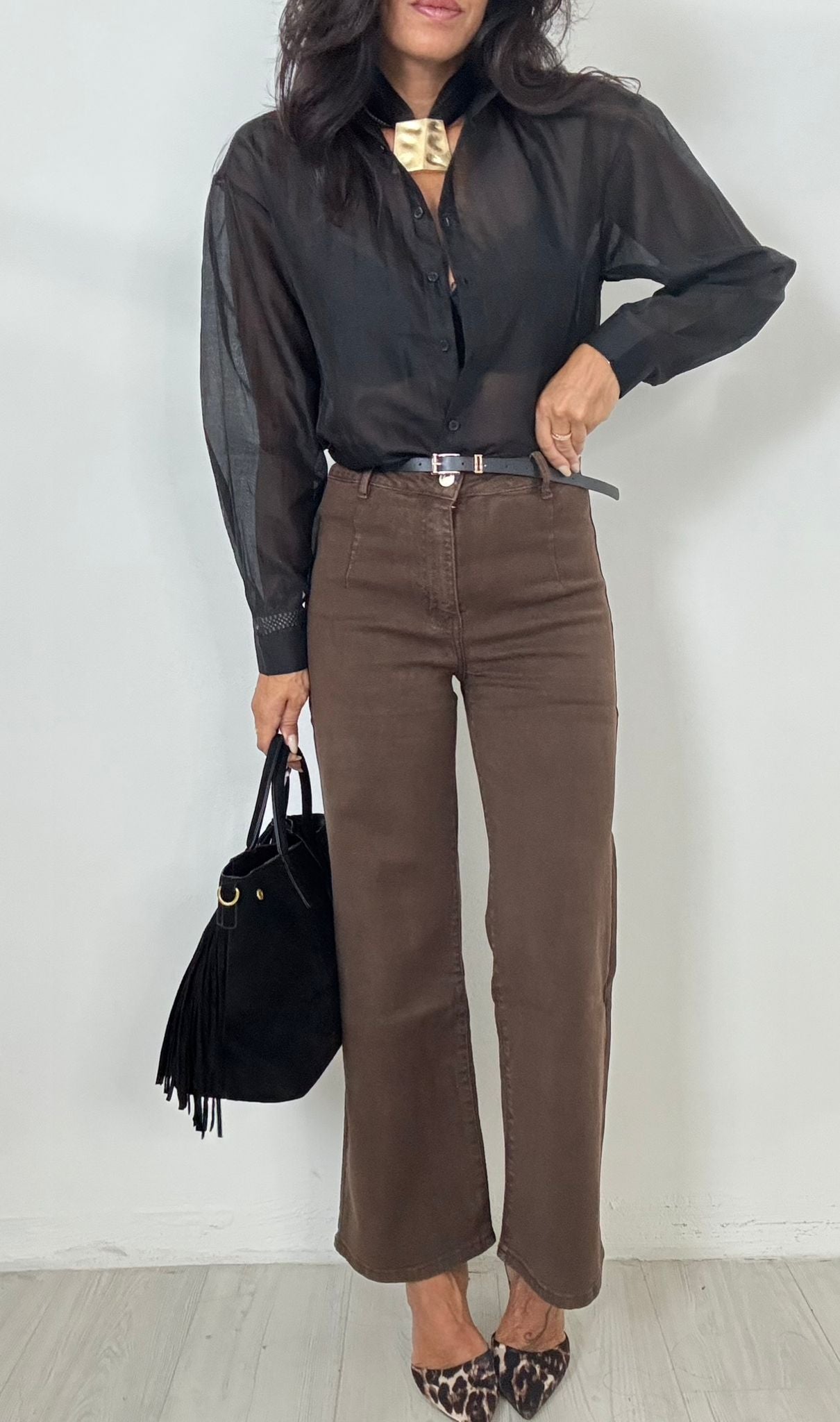 Denim Choco cropped
