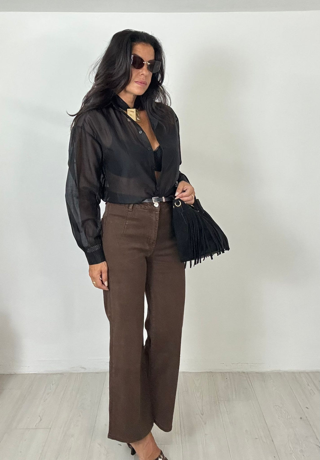 Denim Choco cropped