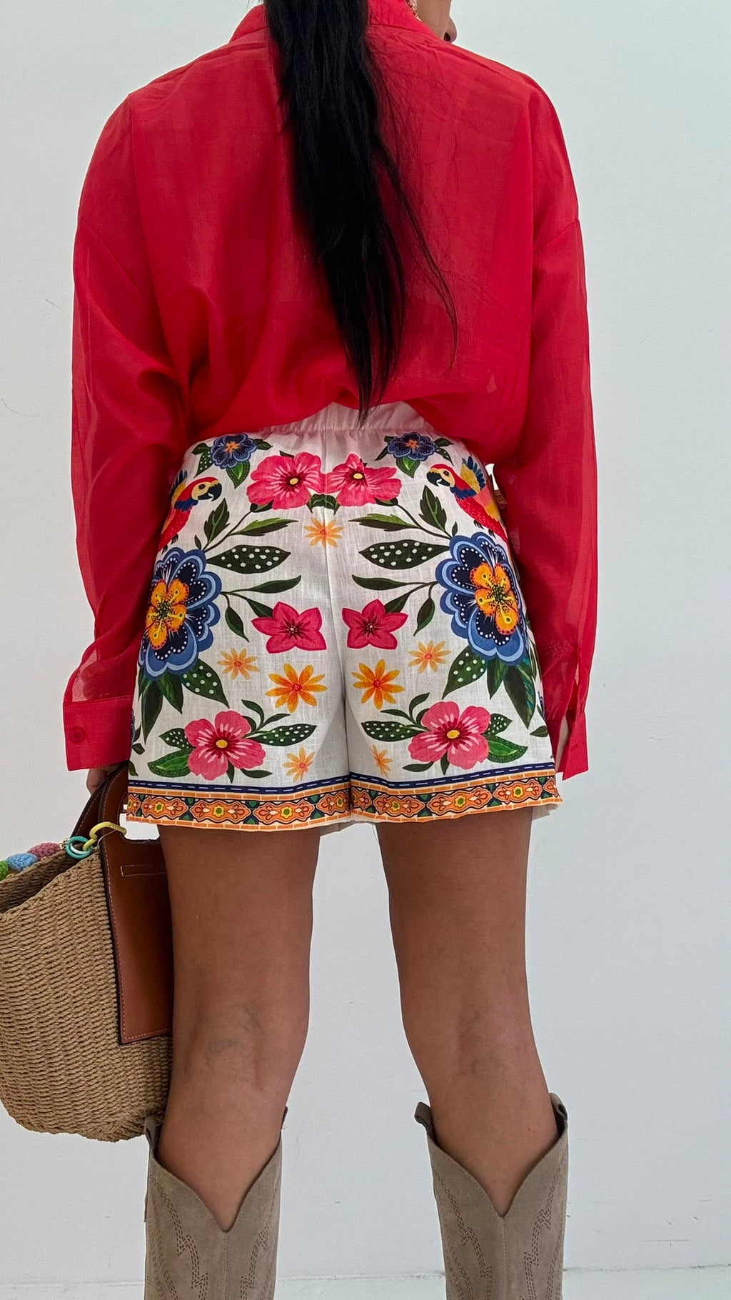 Shorts Pareo tropical