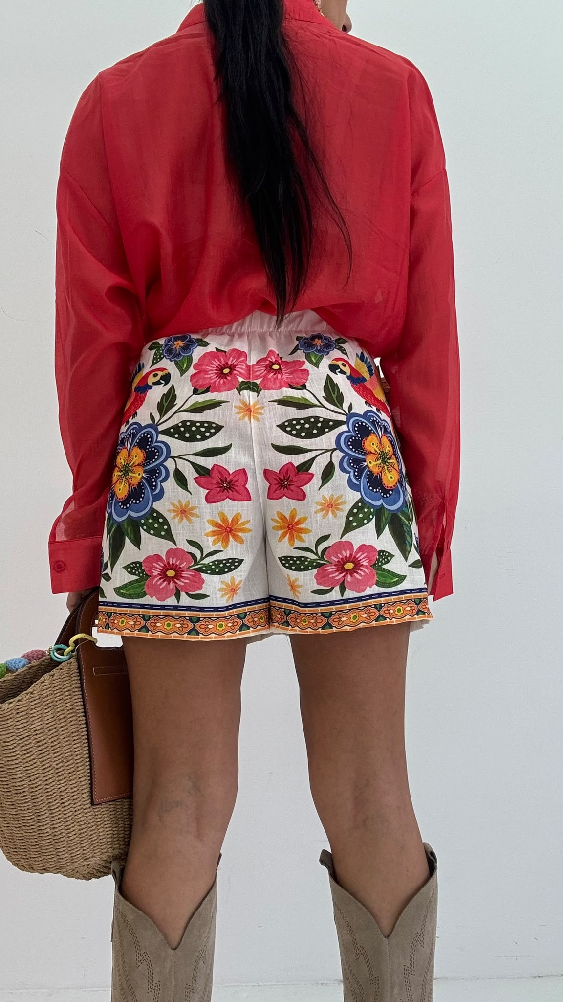 Shorts Pareo tropical