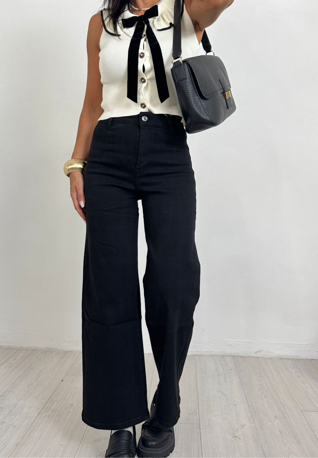Denim Cropped Nero