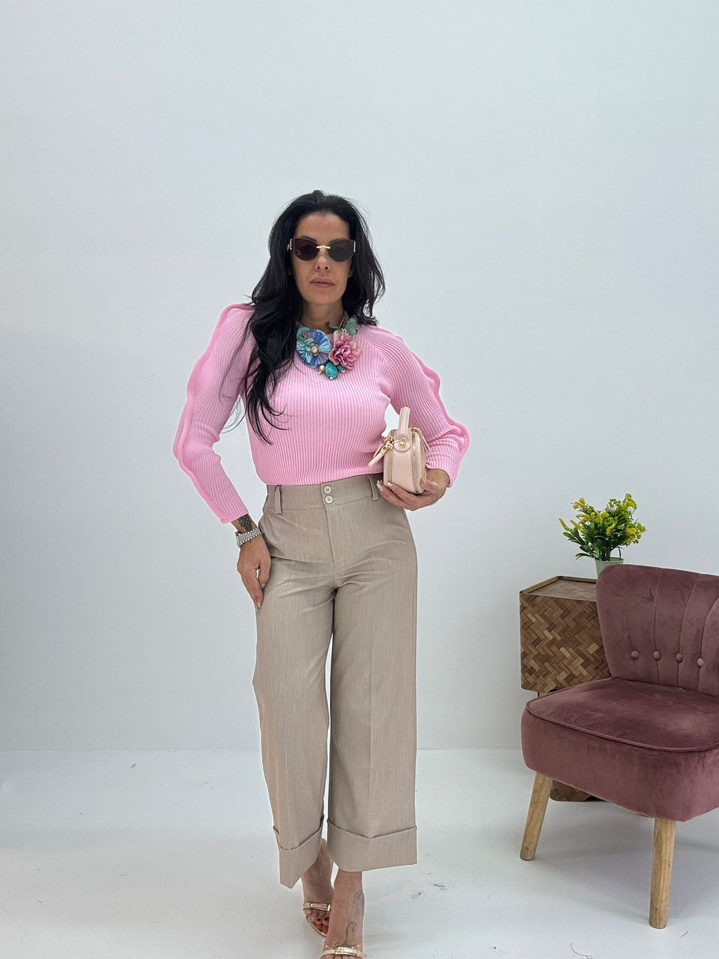 Pantaloni Johanna cropped