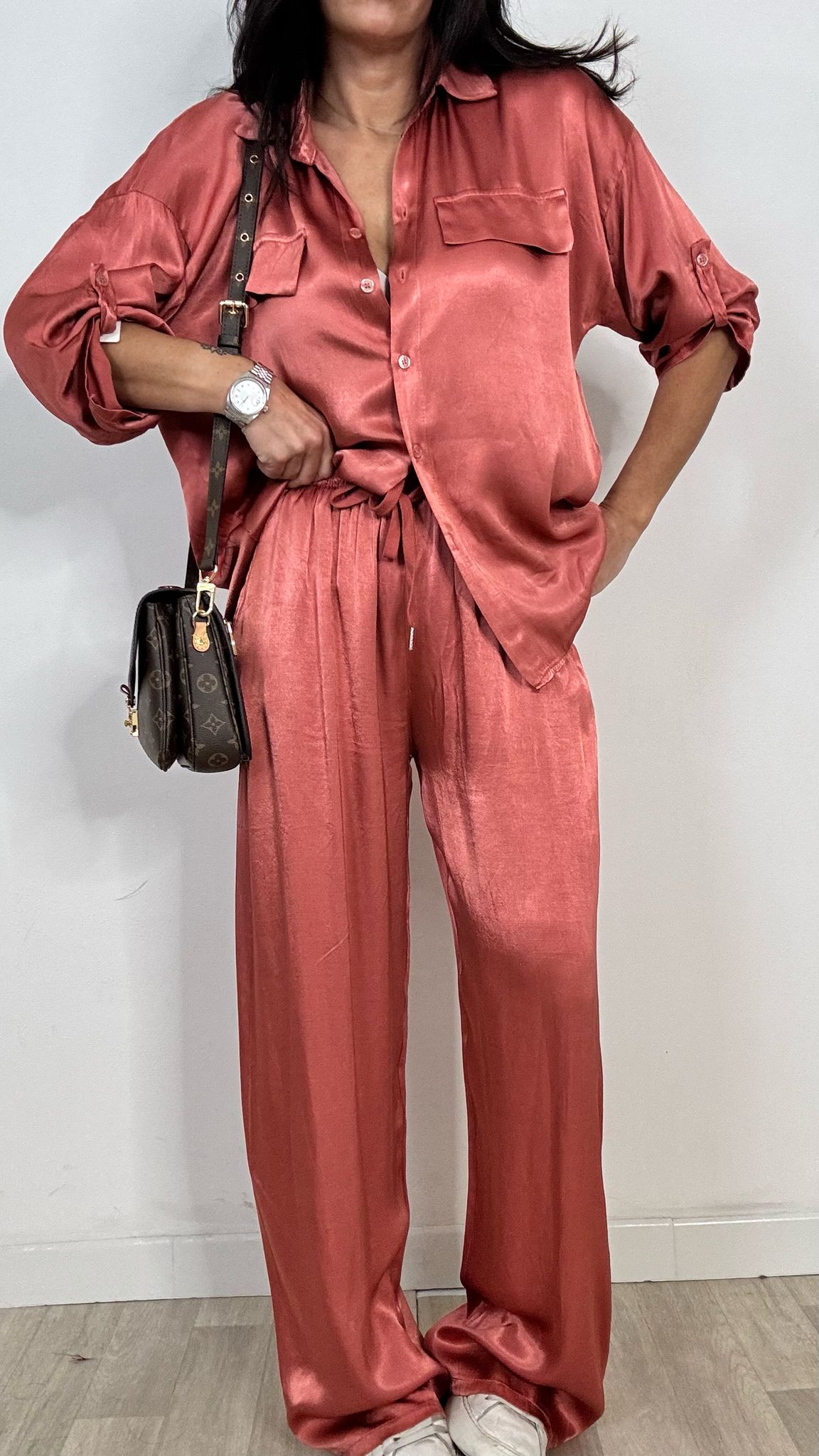 pantalone satin