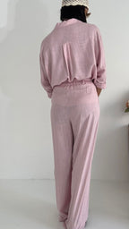 Pantaloni Wide Lino