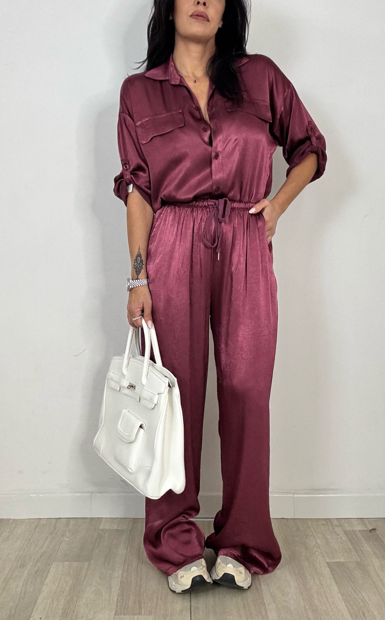 pantalone satin