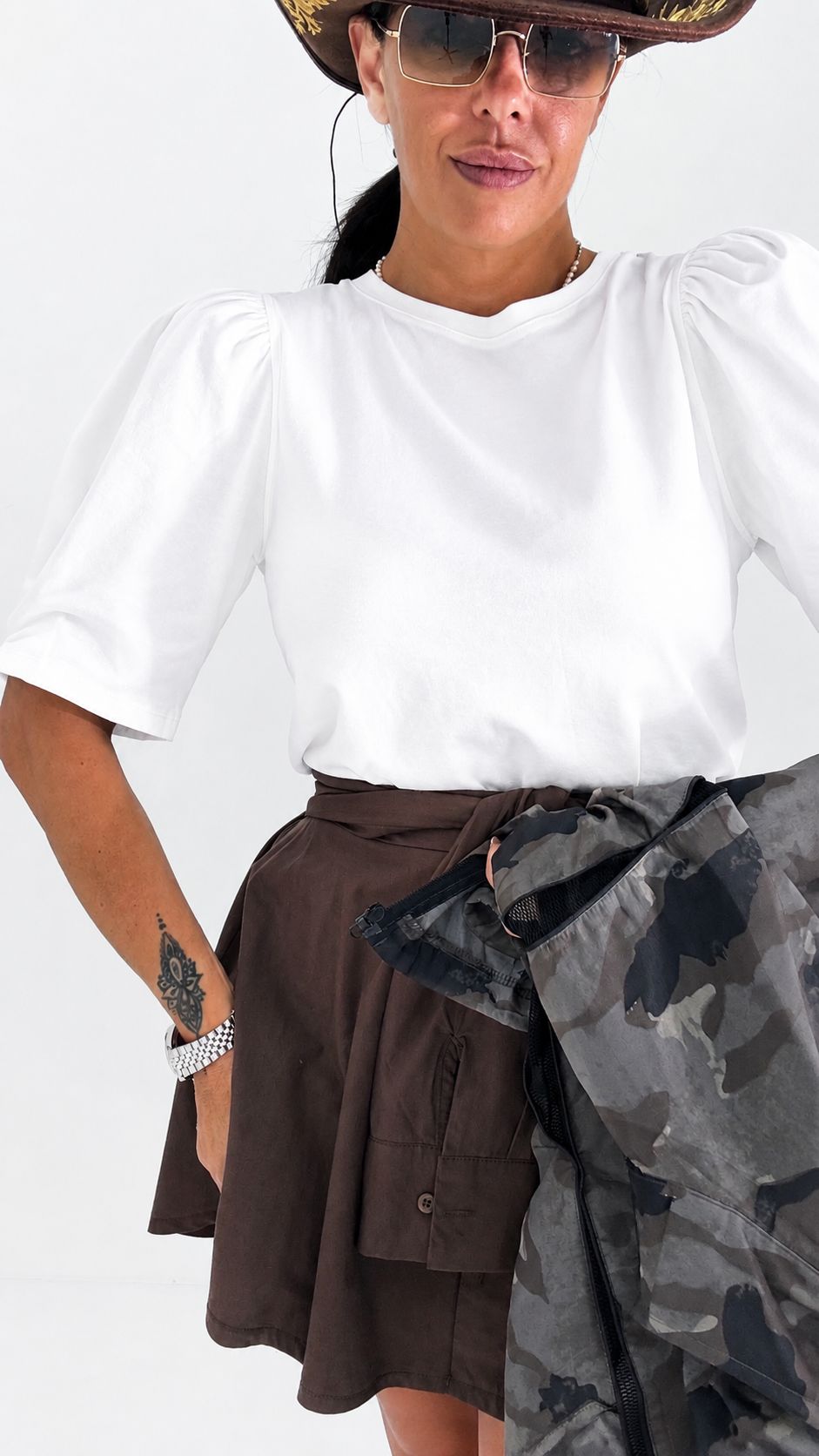 T-shirt Manica a sbuffo