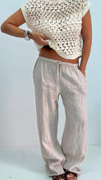Pantaloni 100% lino