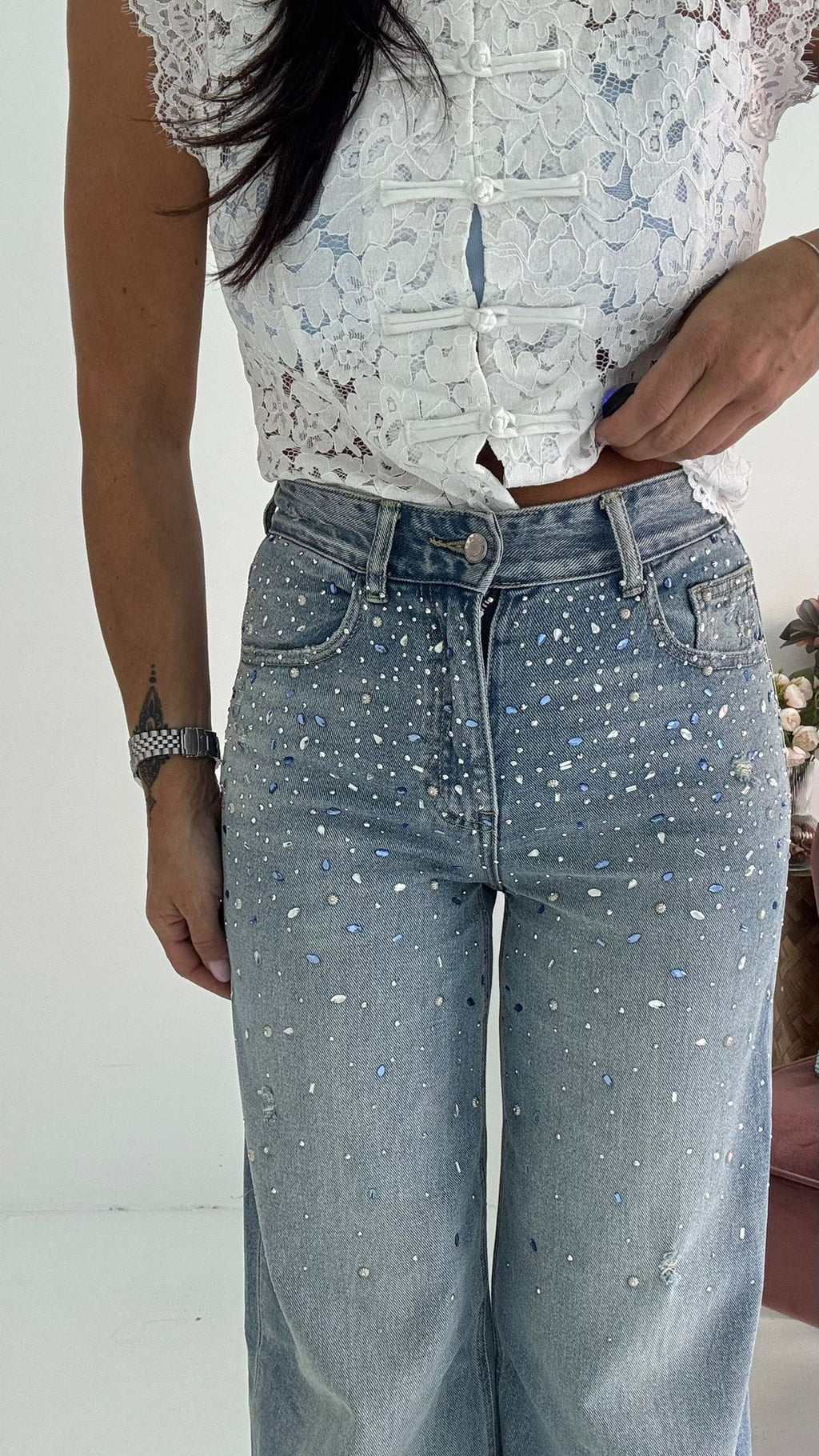 Denim Strass Zaffiro