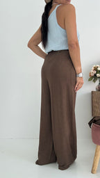 Pantaloni Wide Lino