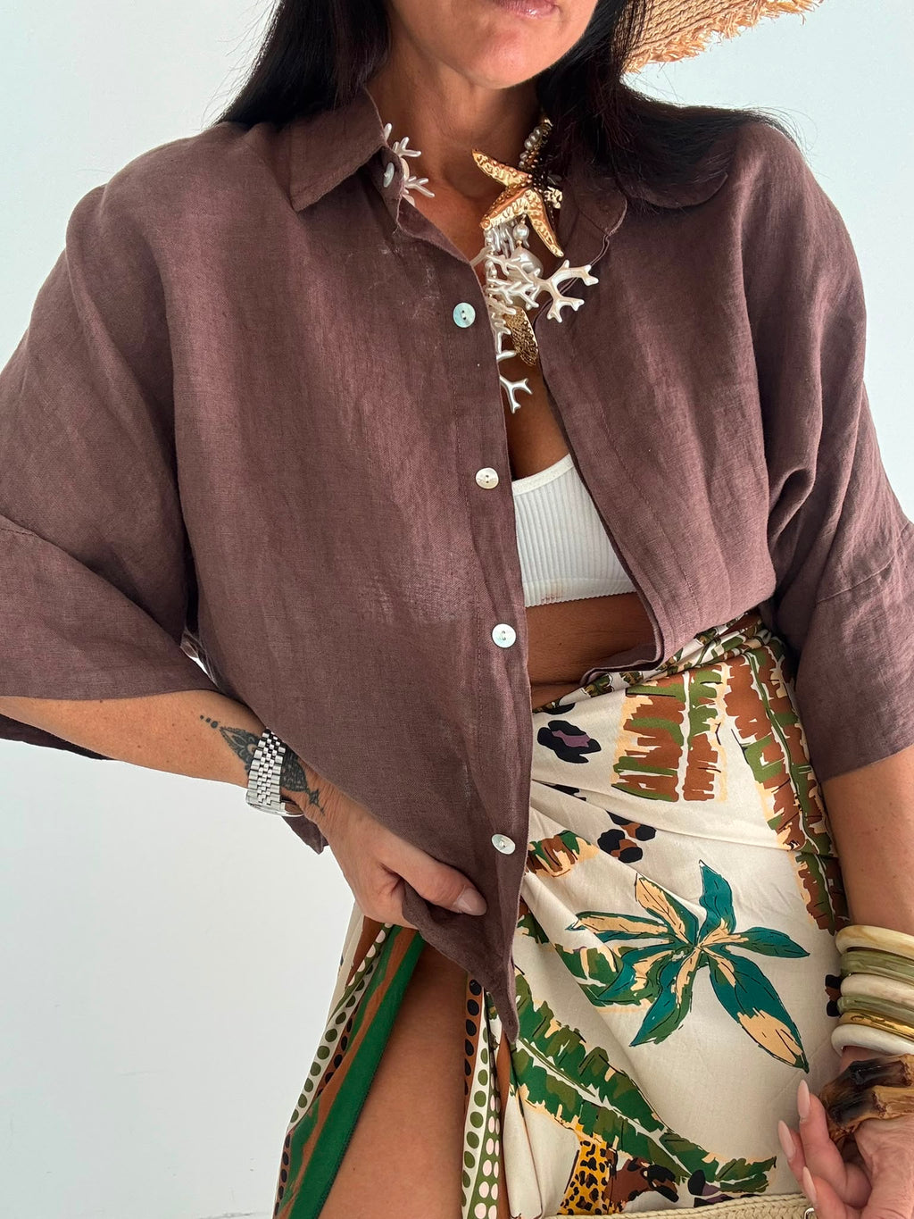 Camicia 100% lino